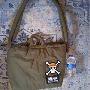 One Piece x Dim Mak Large Puffy Tote Bag RARE OP LOGO New Onepiece